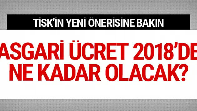 Asgari ücret 2018 zamlı yeni maaşlar TİSK'ten yeni öneri