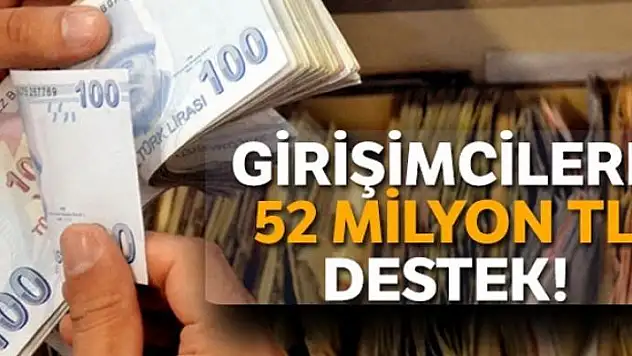 Girişimcilere 52 milyon TL destek