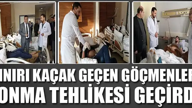 Sınırı kaçak geçen göçmenler donma tehlikesi geçirdi