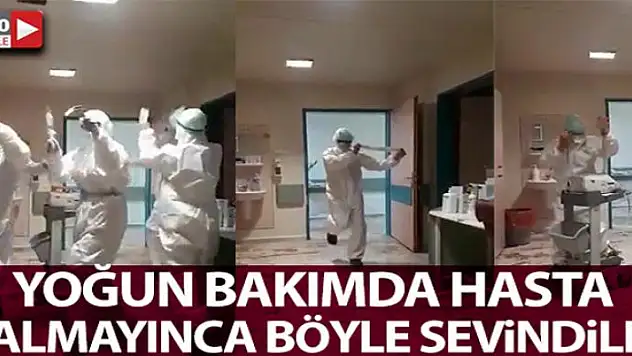 Korona nedeniyle yoğun bakımda hasta kalmayınca sağlıkçılar böyle sevindi