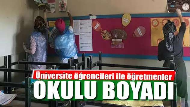 Üniversite öğrencileri ile öğretmenler okulu boyadı