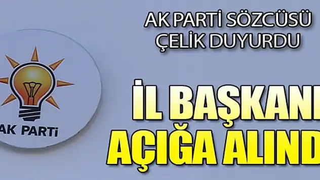 AK Parti İl Başkanı görevden alındı