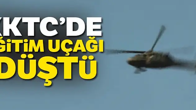 Geçitkale Havaalanı'nda eğitim uçağı düştü