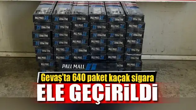 Gevaş'ta 640 paket kaçak sigara ele geçirildi