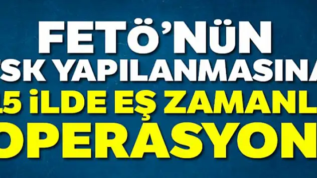 FETÖ'nün TSK yapılanmasına, 15 ilde eş zamanlı operasyon