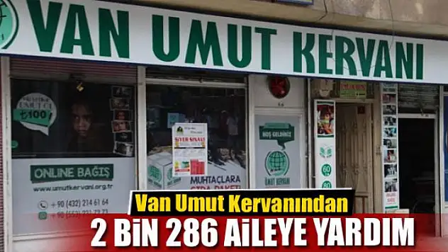 Van Umut Kervanından 2 bin 286 aileye yardım