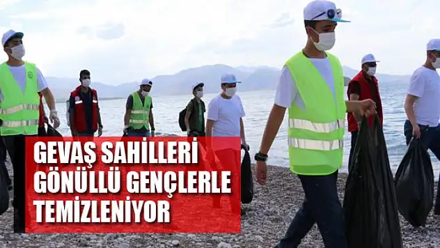 Gevaş sahilleri gönüllü gençlerle temizleniyor