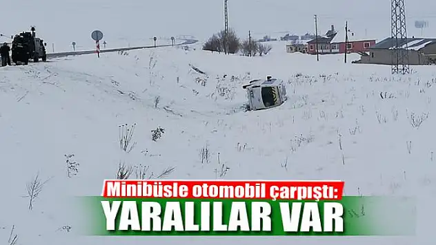 Minibüsle otomobil çarpıştı: 7 yaralı