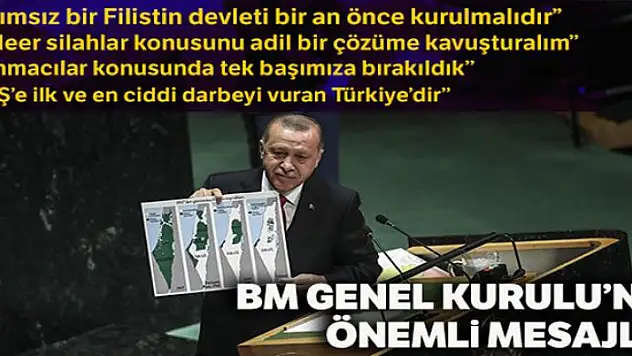Cumhurbaşkanı Recep Tayyip Erdoğan, BM Genel Kurulu'nda konuştu