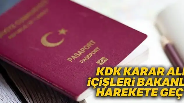 KDK karar aldı, İçişleri Bakanlığı harekete geçti