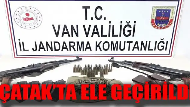 Çatak'ta silah ve mühimmat ele geçirildi
