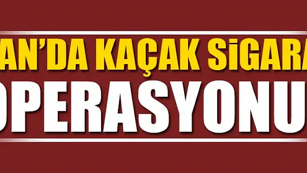 Van'da Kaçak Sigara Operasyonu