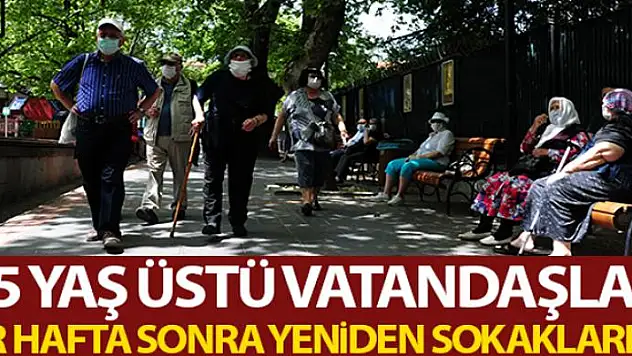 65 yaş ve üstü vatandaşlar 1 hafta aradan sonra tekrardan sokaklarda