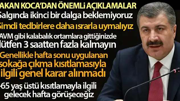 Sağlık Bakanı Fahrettin Koca'dan önemli açıklamalar!