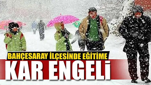 Bahçesaray'da eğitime kar engeli 