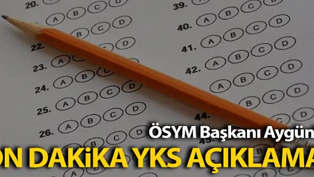 ÖSYM Başkanı Aygün'den YKS açıklaması