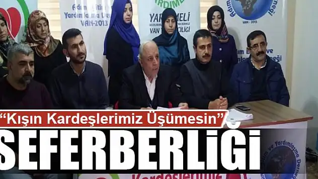Van'da 'Kışın Kardeşlerimiz Üşümesin' seferberliği