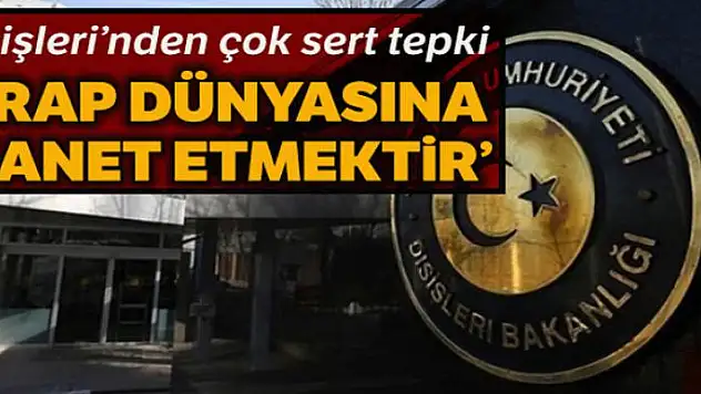 Dışişleri'nden Arap Ligi Genel Sekreterine cevap