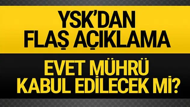 YSK Başkanından son dakika açıklaması
