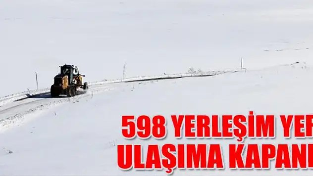 Van'da 598 yerleşim yeri ulaşıma kapandı