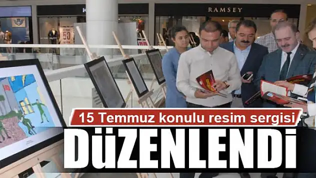 Van'da 15 Temmuz konulu resim sergisi