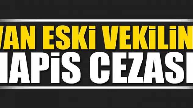 VAN ESKİ VEKİLİNE HAPİS CEZASI!