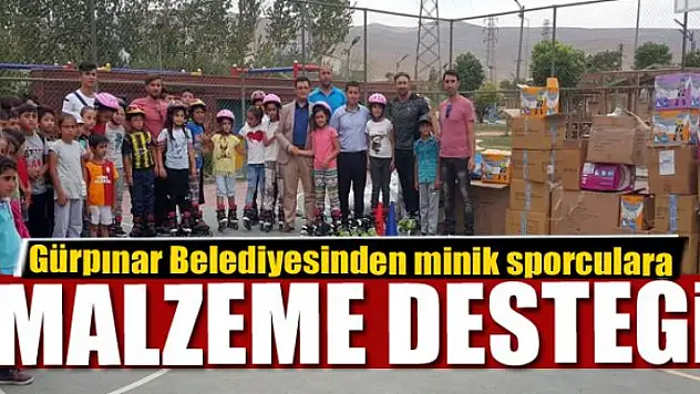 Gürpınar Belediyesinden minik sporculara malzeme desteği