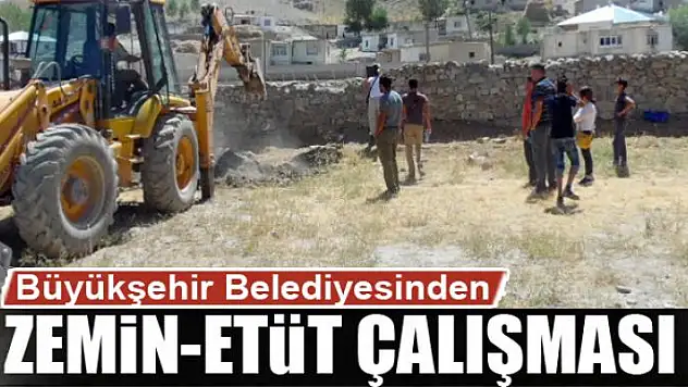 Büyükşehir Belediyesinden zemin-etüt çalışması