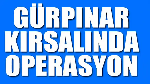 GÜRPINAR KIRSALINDA OPERASYON