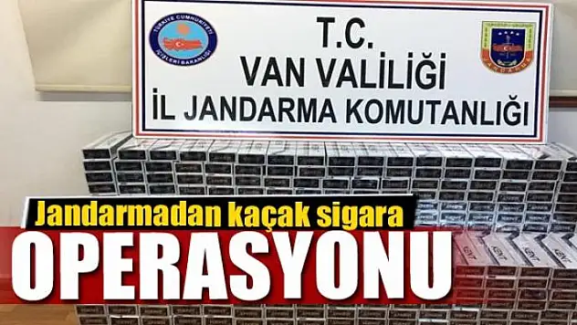 Jandarmadan kaçak sigara operasyonu