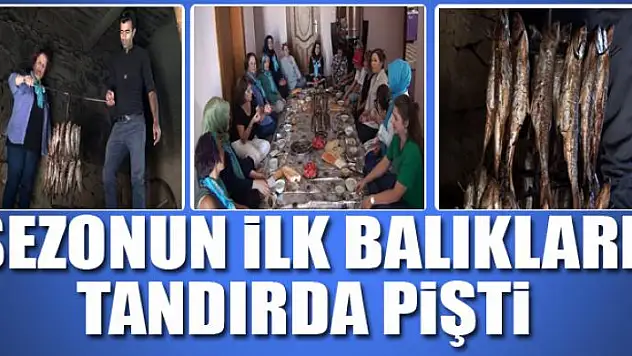 Sezonun ilk balıkları tandırda pişti