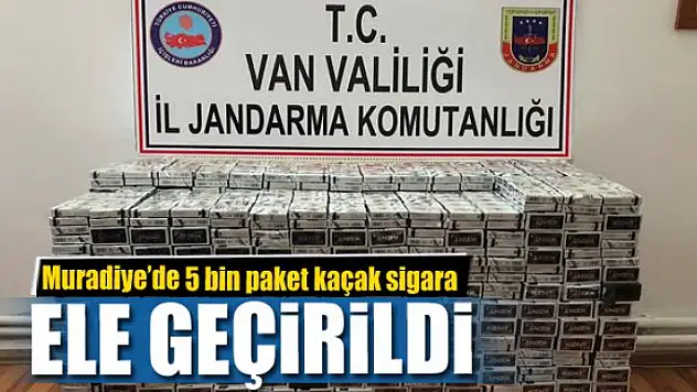 Muradiye'de 5 bin paket kaçak sigara ele geçirildi 