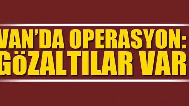 Van'da operasyon