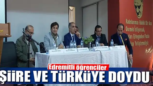 Edremitli öğrenciler şiire ve türküye doydu
