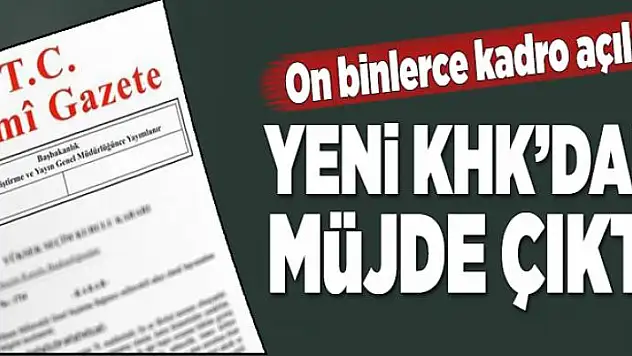 Devlette on binlerce yeni kadro  