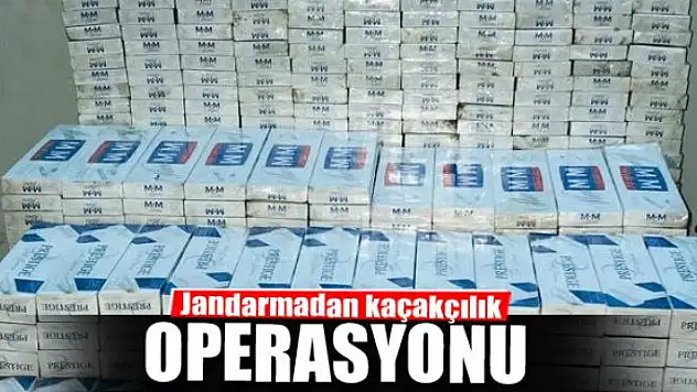Jandarmadan kaçakçılık operasyonu