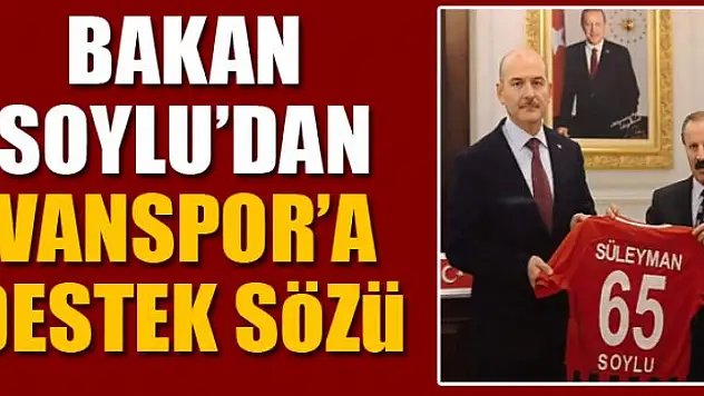 Bakan Soylu'dan Vanspor'a destek sözü