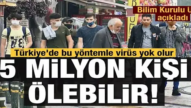 Türkiye'de bu yöntemle virüs yok olur ama 5 milyon kişi ölebilir