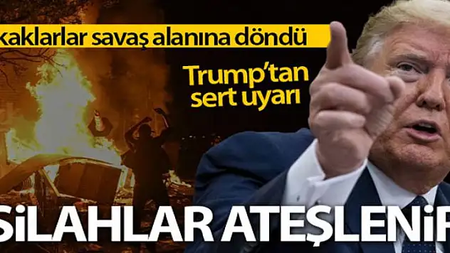 Trump'tan protestoculara sert uyarı: 'Yağma başladığında silahlar ateşlenir'