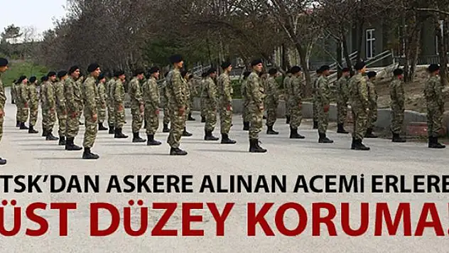 TSK'dan askere alınan acemi erlere üst düzey korona virüs koruması