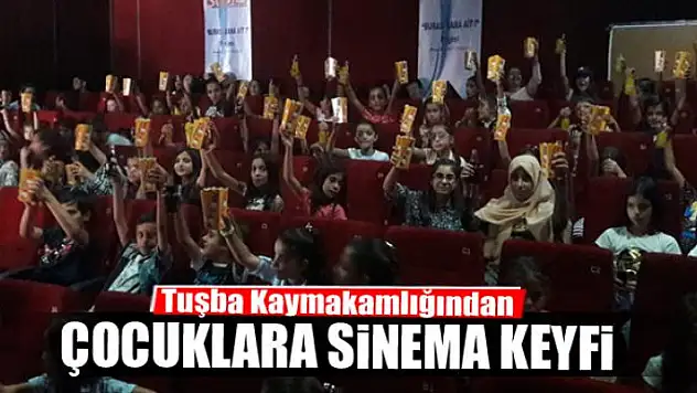 Tuşba Kaymakamlığından çocuklara sinema keyfi