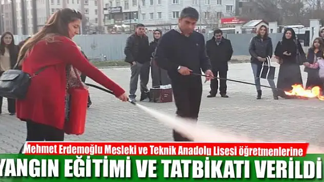 Öğretmenlere yangın eğitimi