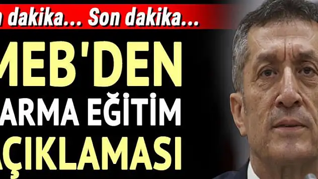 MEB'den karma eğitim açıklaması