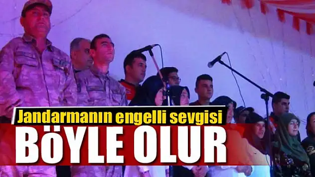 Jandarmanın engelli sevgisi böyle olur 