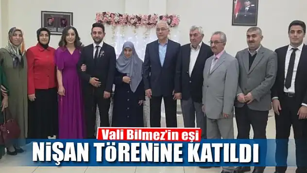 Vali Bilmez'in eşi, şehit kızını nişanında yalnız bırakmadı
