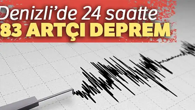Denizli'de 24 saatte 483 artçı deprem
