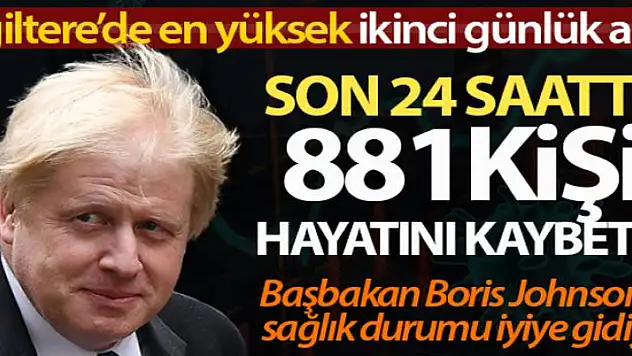 İngiltere'de 881 kişi daha hayatını kaybetti
