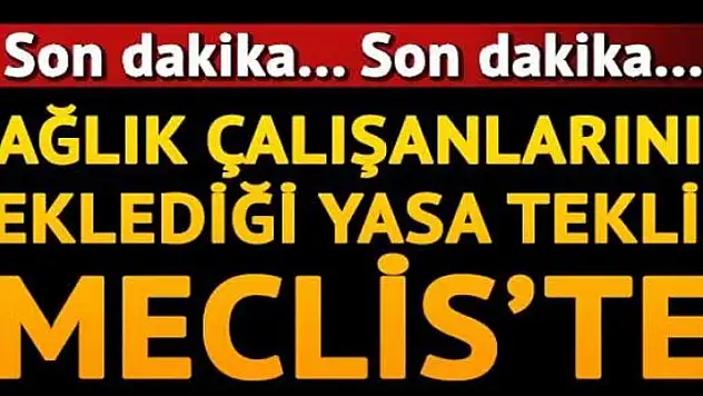 Sağlık çalışanlarına şiddet yasa teklifi Meclis'te