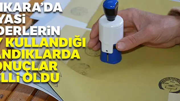 Ankara'da siyasi liderlerin oy kullandığı sandıklarda sonuçlar belli oldu