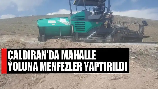 Çaldıran'da Zülfubulak grup mahalle yoluna menfezler yaptırıldı